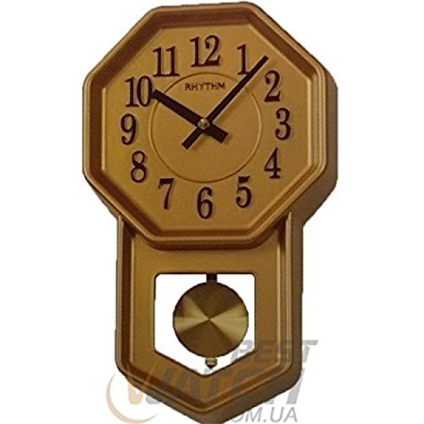 Rhythm Wooden Wall Clock 3D Numerals,Pendulum Analog Rhythm Wooden Wall Clock 3D Numerals,Pendulum Analog